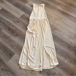NEW Lucy in the Sky Elegant Yellow Cream Strapless Prom Spring Formal Soft Dress